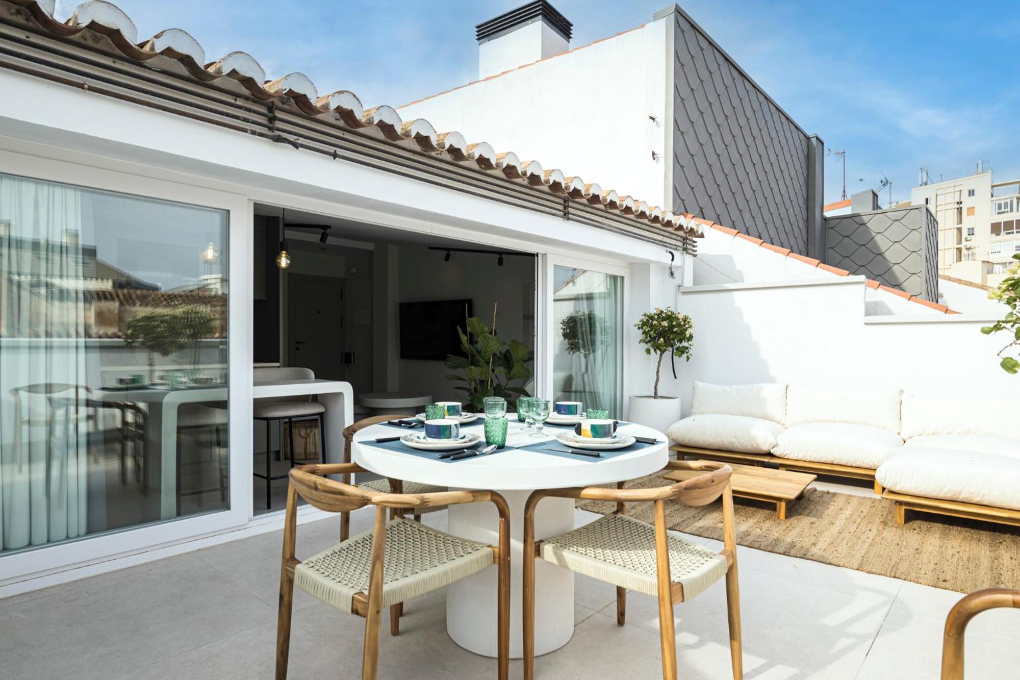 Atarazanas Suite, Atico Con Terraza Málaga Buitenkant foto