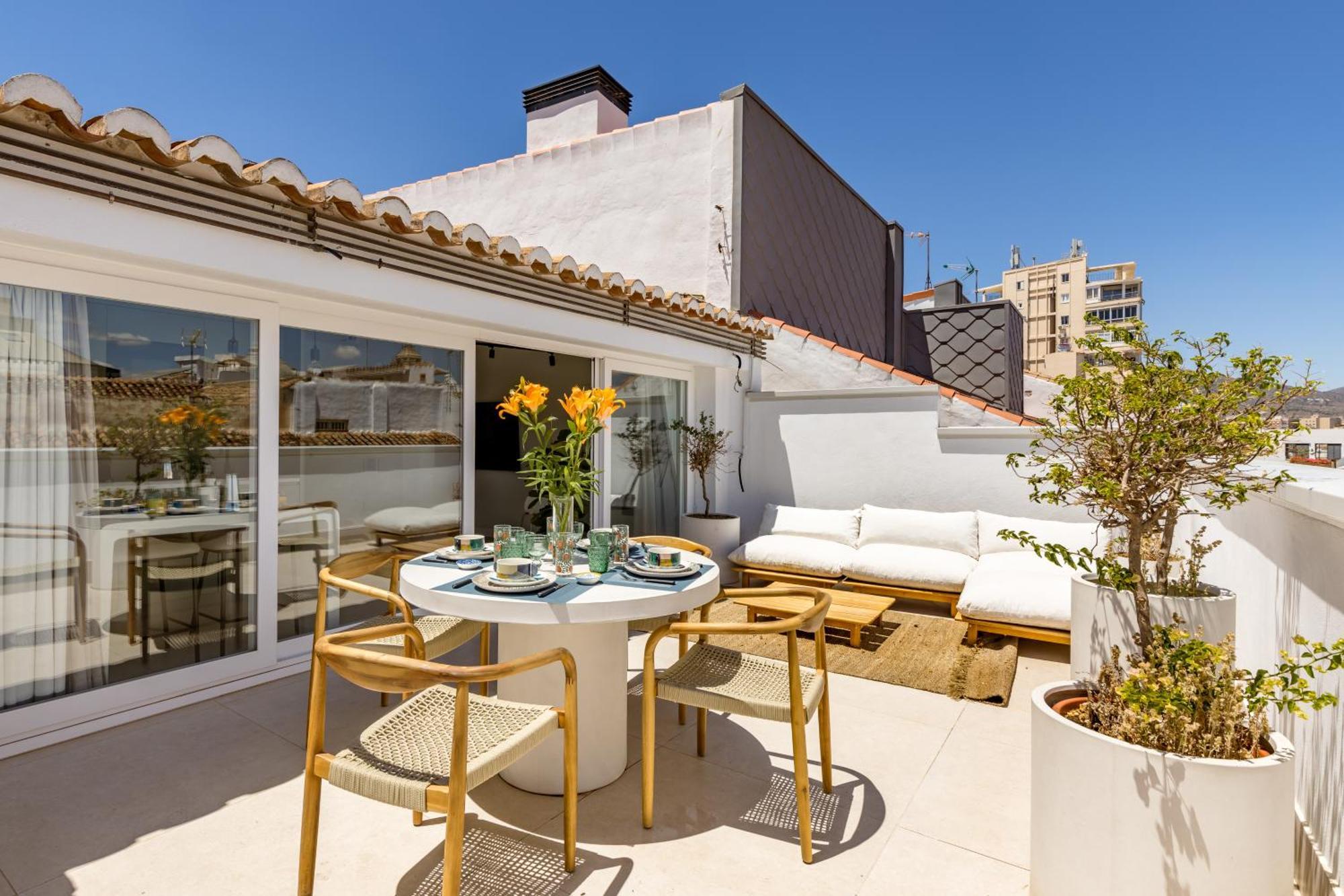 Atarazanas Suite, Atico Con Terraza Málaga Buitenkant foto